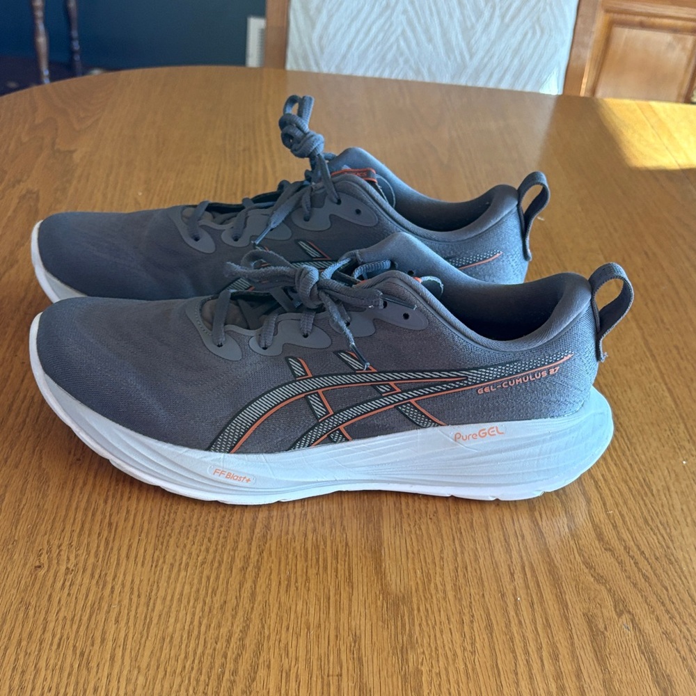 ASICS Men's Gel Cumulus 27 Gray Athletic Running Shoes Size 12 Great Condition - Picture 12 of 13